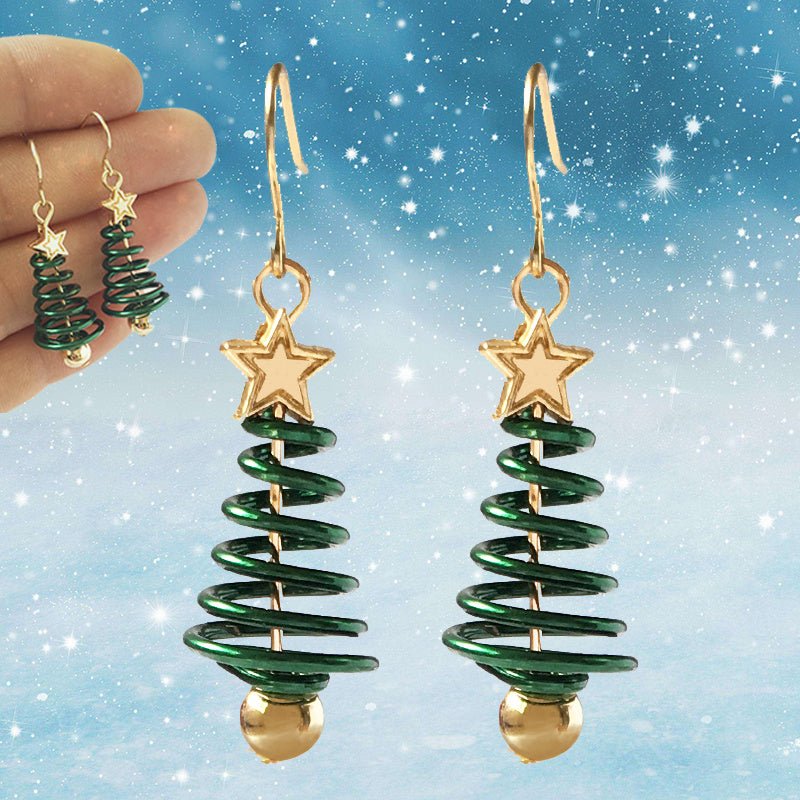 Christmas Earrings Tree Star DIY Earrings - Jami Art Gallery