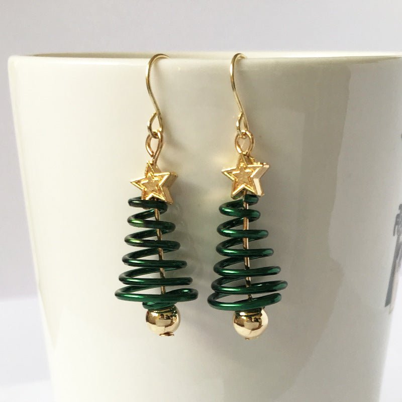 Christmas Earrings Tree Star DIY Earrings - Jami Art Gallery